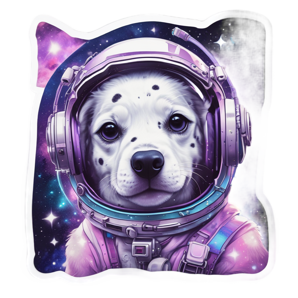 Cosmic Dalmatian Pup — dogs stickers
