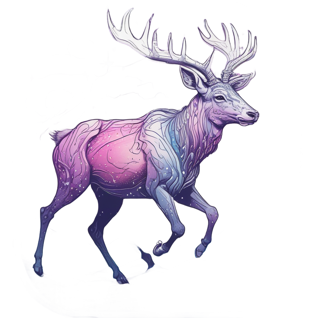 Cosmic Galaxy Buck — wildlife stickers