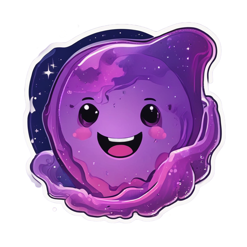 Cosmic Jelly Galaxy — pastel blobs stickers