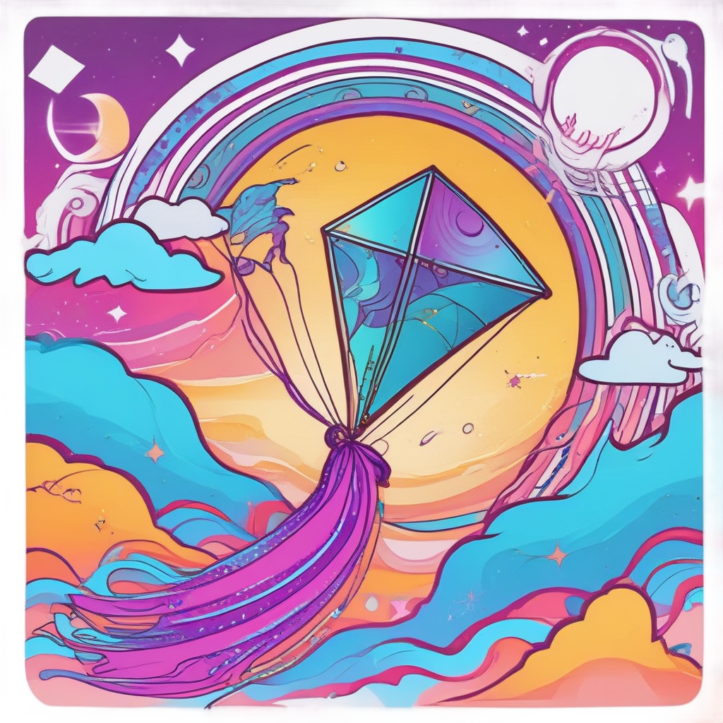 Cosmic Kite Fly — celestial nursery stickers