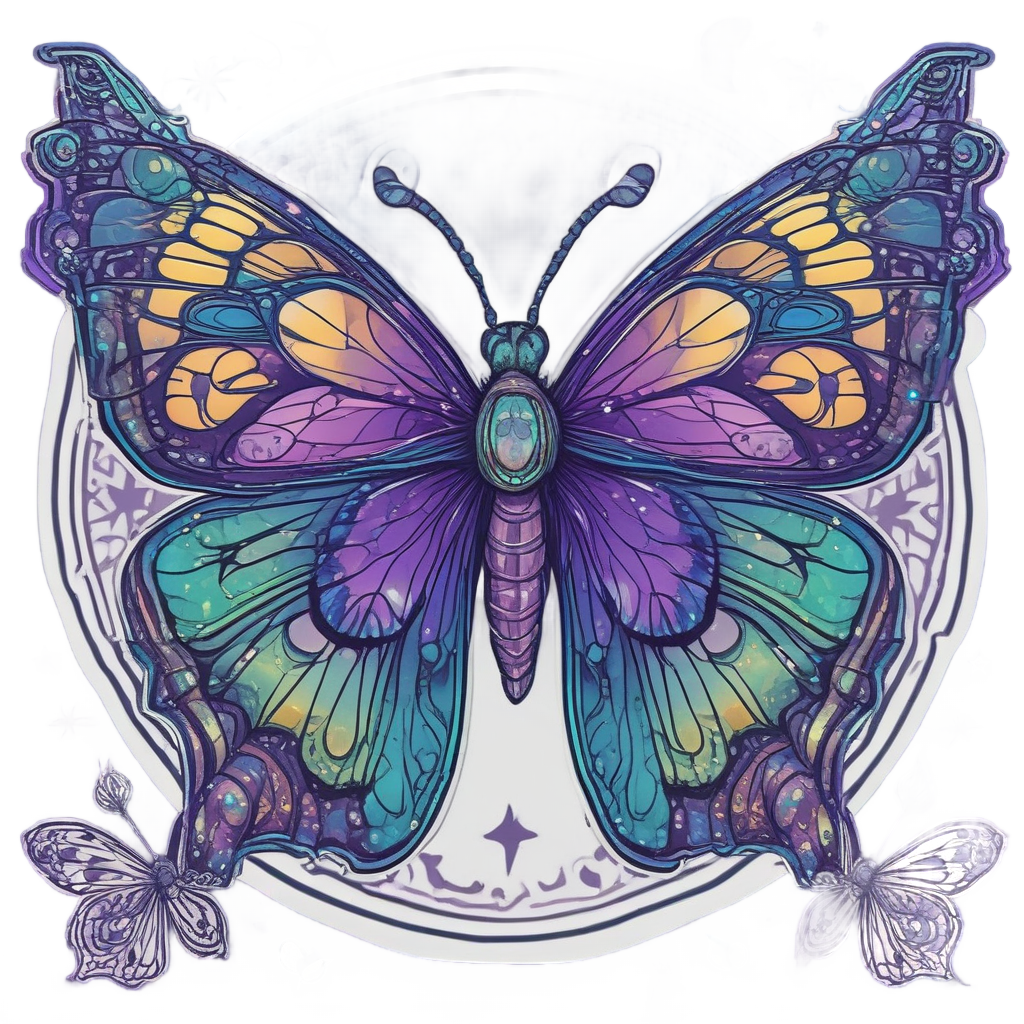 Cosmic Moth Calavera Dreamer — celestial stickers