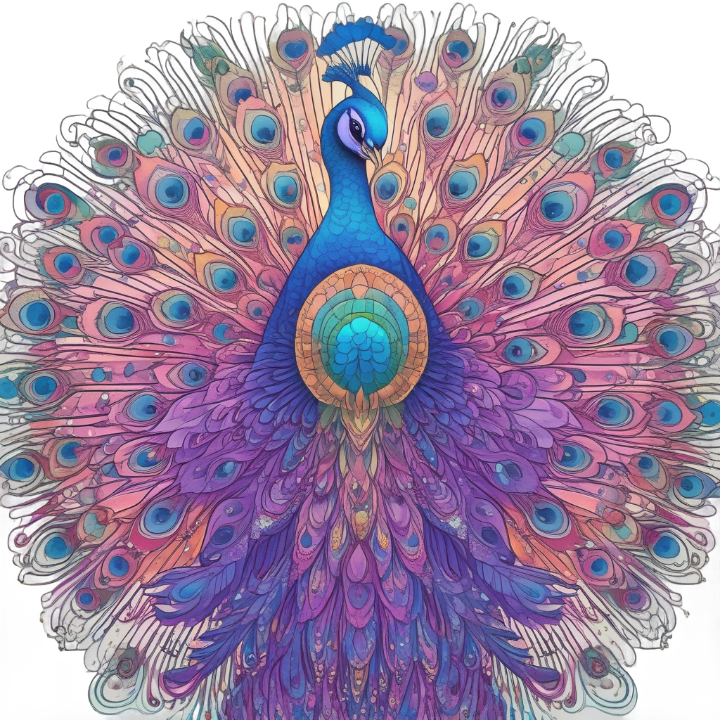 Cosmic Peacock Prism — birds stickers