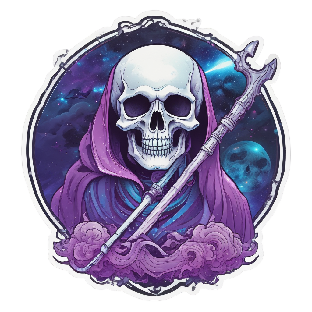 Cosmic Scythe Reaper Specter — reaper skull stickers