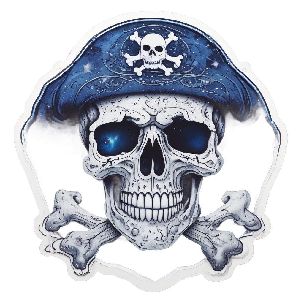 Cosmic Skull Sailor — skull & crossbones stickers