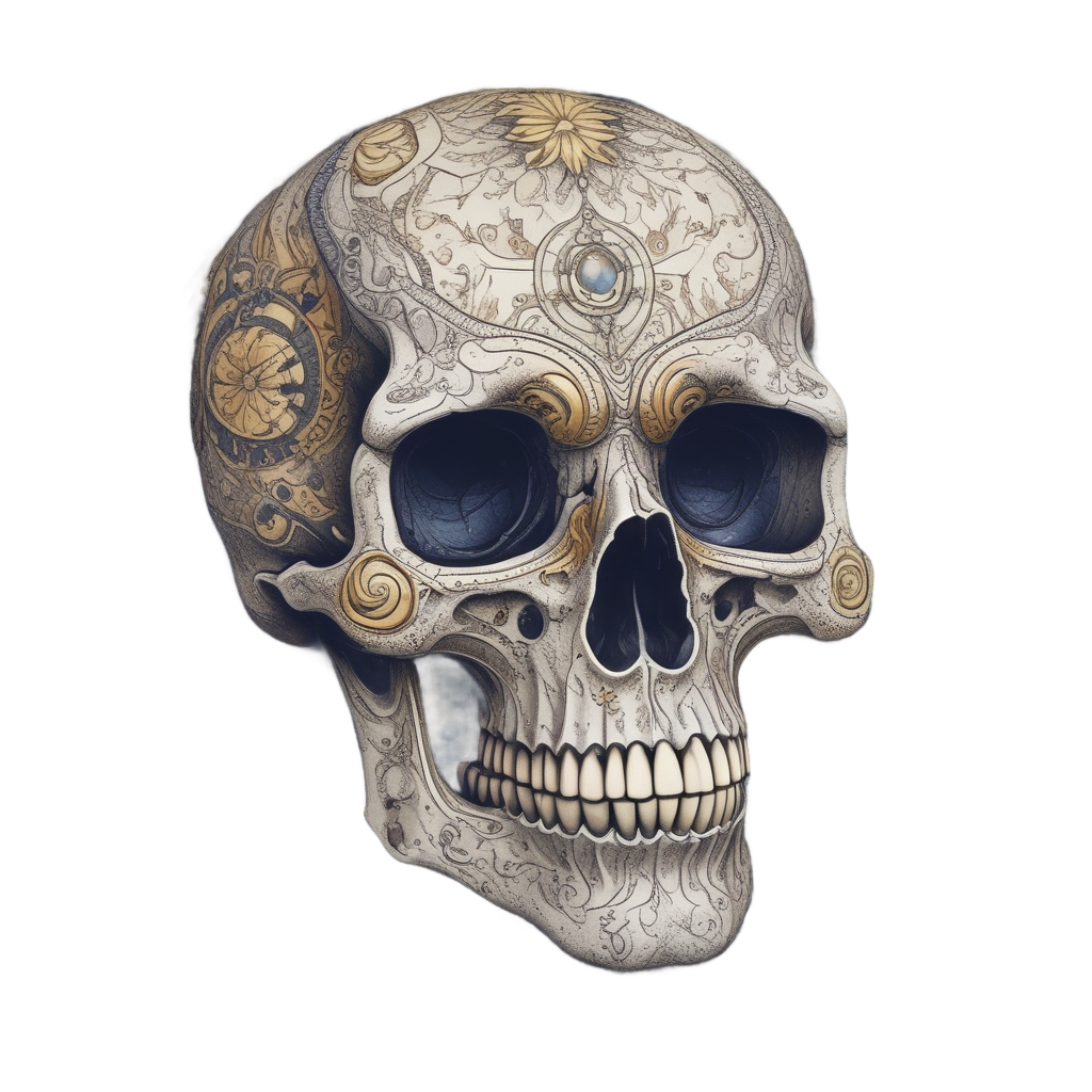 Cosmic Stardust Skull — galaxy stickers
