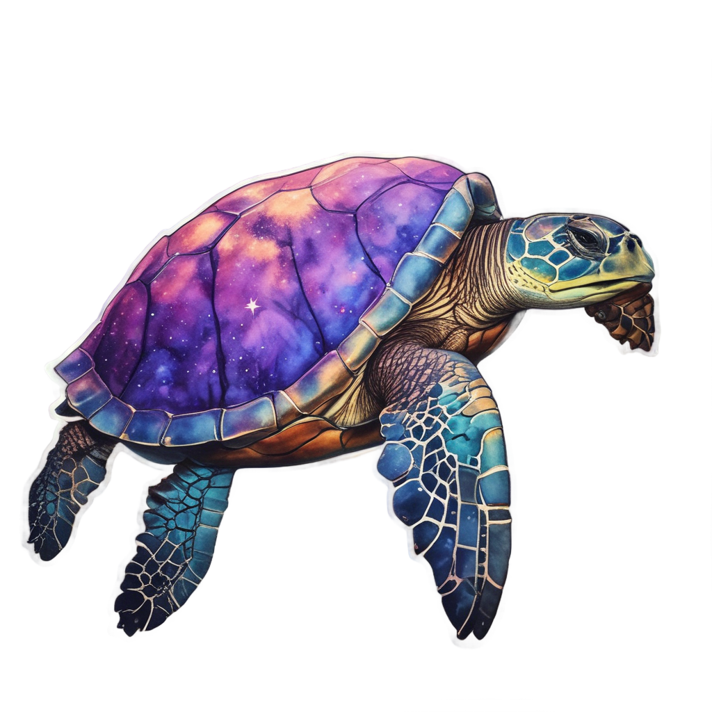 Cosmic Starry Sea Turtle — reptiles stickers