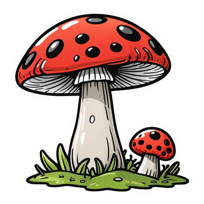 Morning Dew (lineart) — cottagecore stickers
