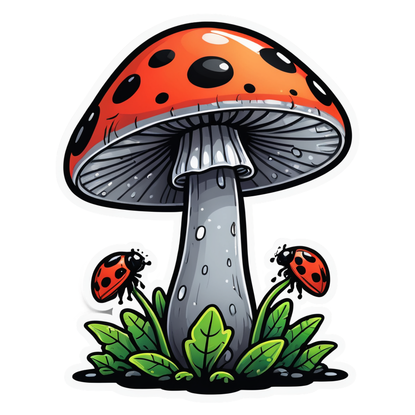 Morning Dew (neon) — cottagecore stickers