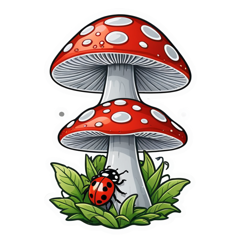 Morning Dew (papercut) — cottagecore stickers