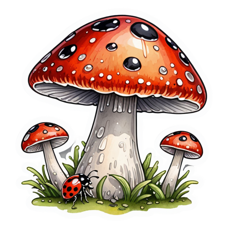 Morning Dew (watercolor) — cottagecore stickers