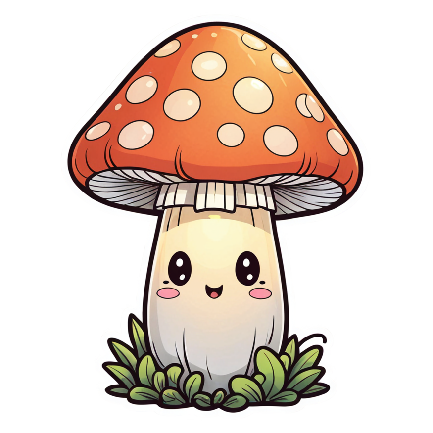 Lantern Shroom (kawaii) — kawaii stickers