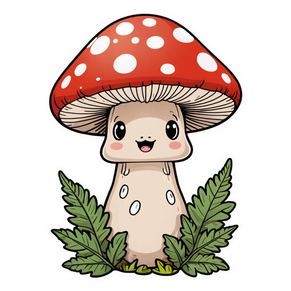 Red Toadstool (kawaii) — kawaii stickers