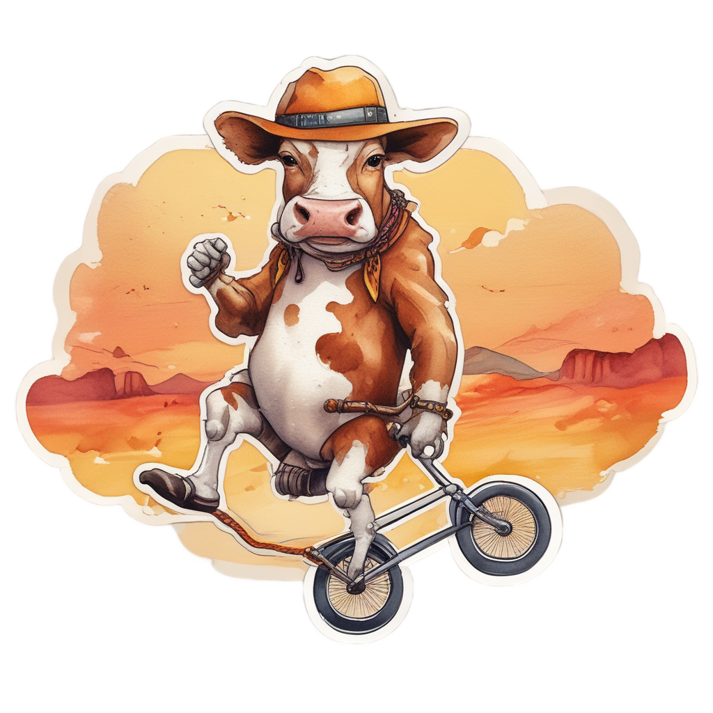 Cowboy Hat Rodeo — farm animals stickers