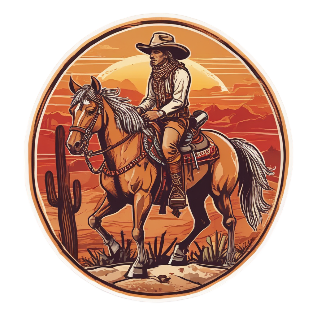 Cowboy Saguaro — nursery & baby stickers