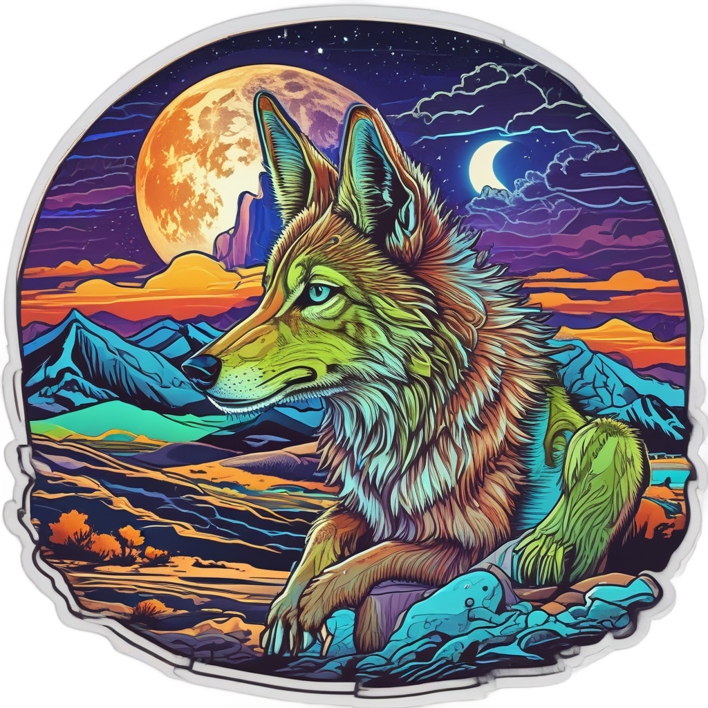 Coyote Electric Howl — open road stickers