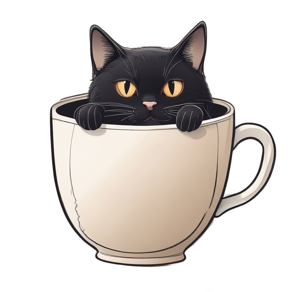 Cozy Coffee Companion — cats stickers