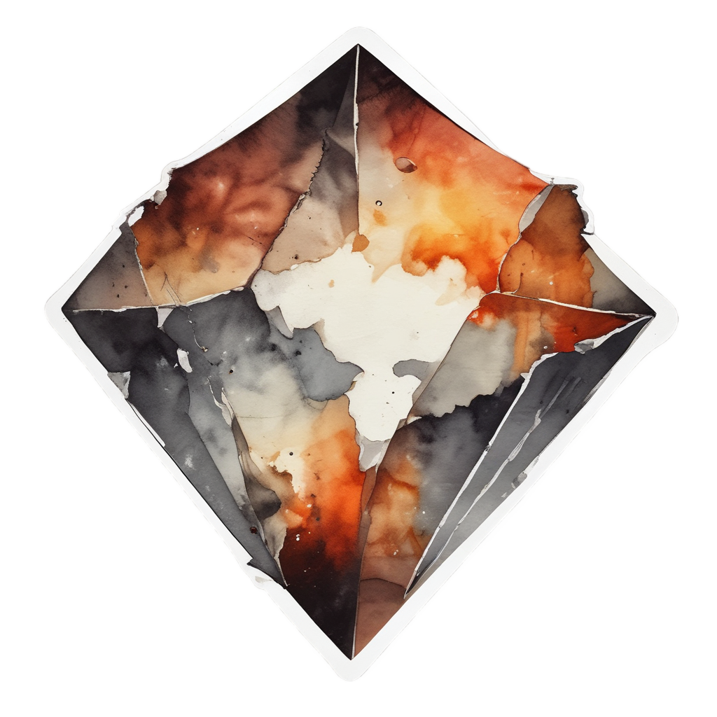 Cracked Diamond Warning — danger symbol stickers