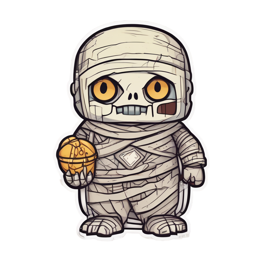 Crazed Mummy Wraps — b-movie stickers