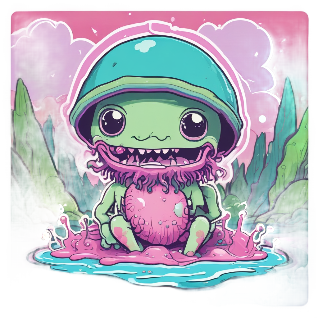 Creature from the Pink Lagoon — b-movie stickers