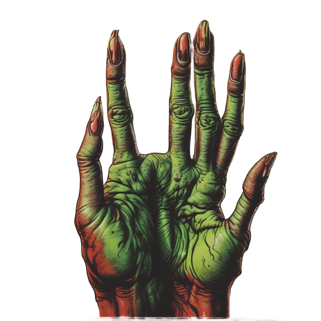 Creeping Hand of Neon — b-movie stickers