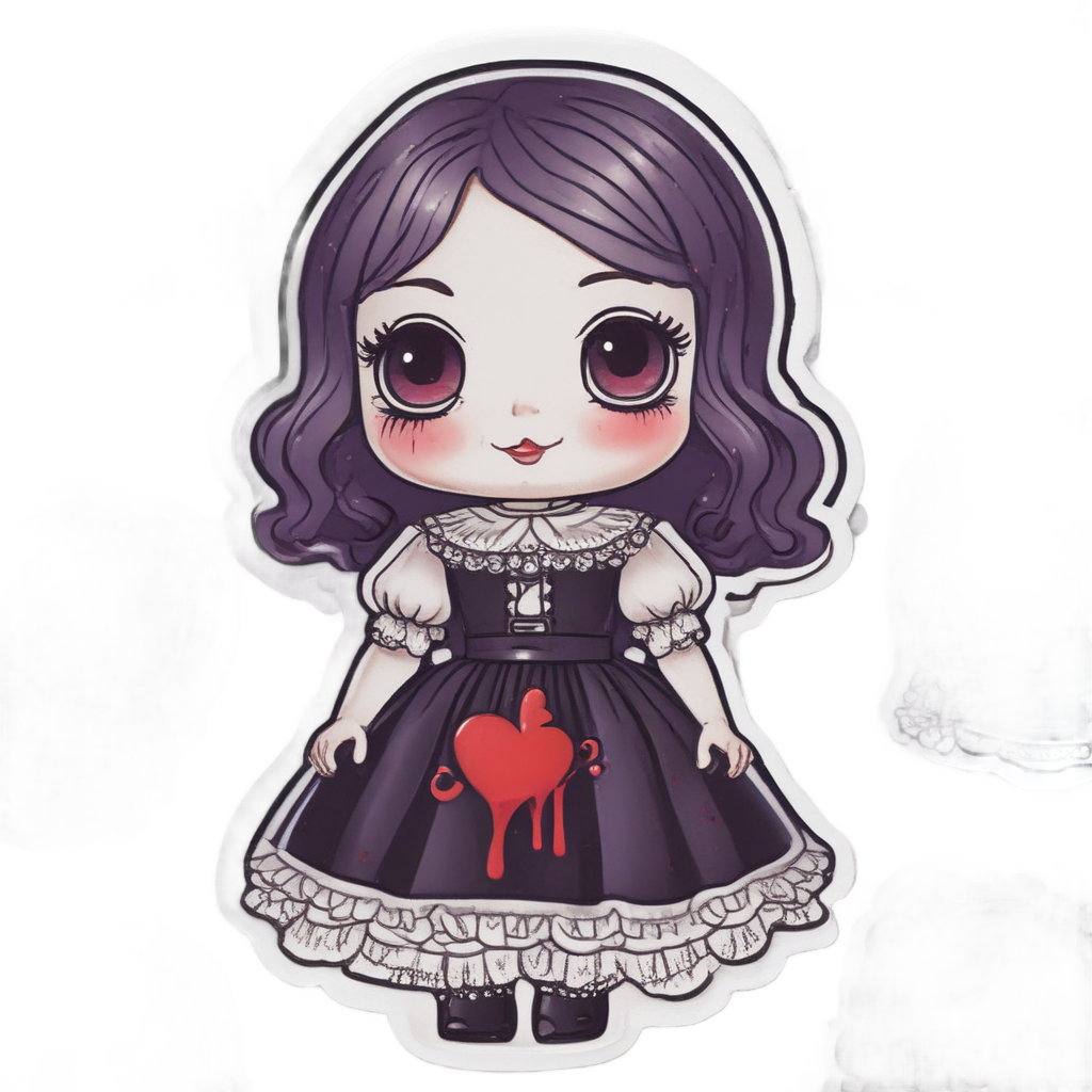 Creepy Doll Smile — b-movie stickers