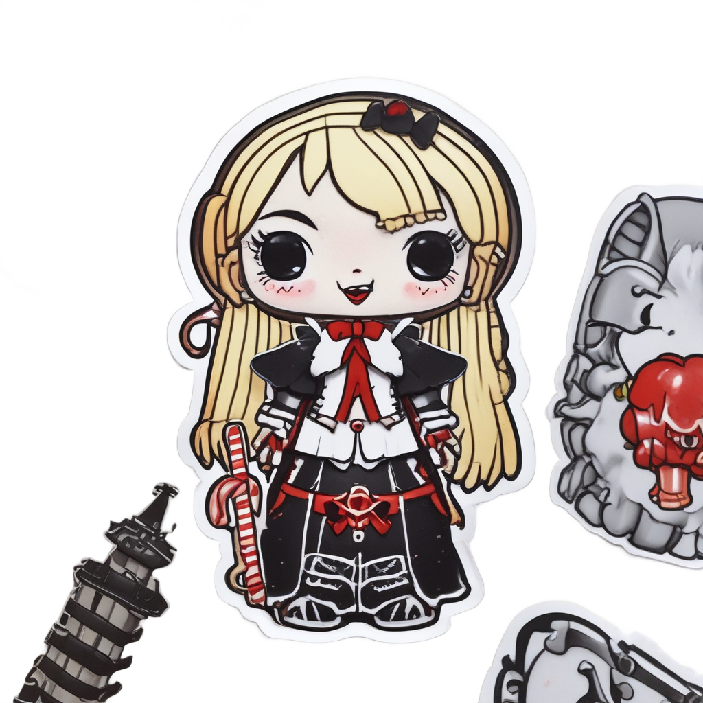 Creepy Doll Vampire — b-movie stickers