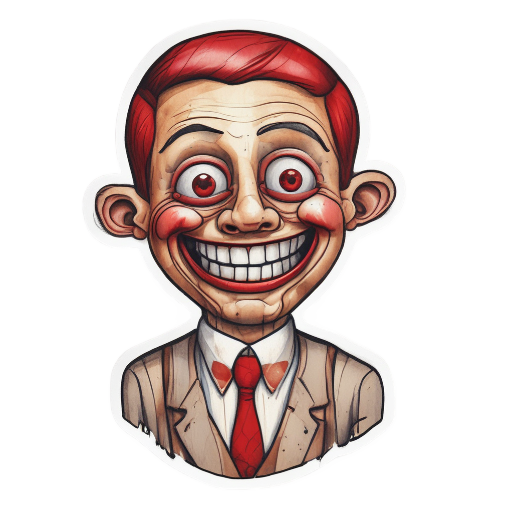 Creepy Ventriloquist Dummy — b-movie stickers