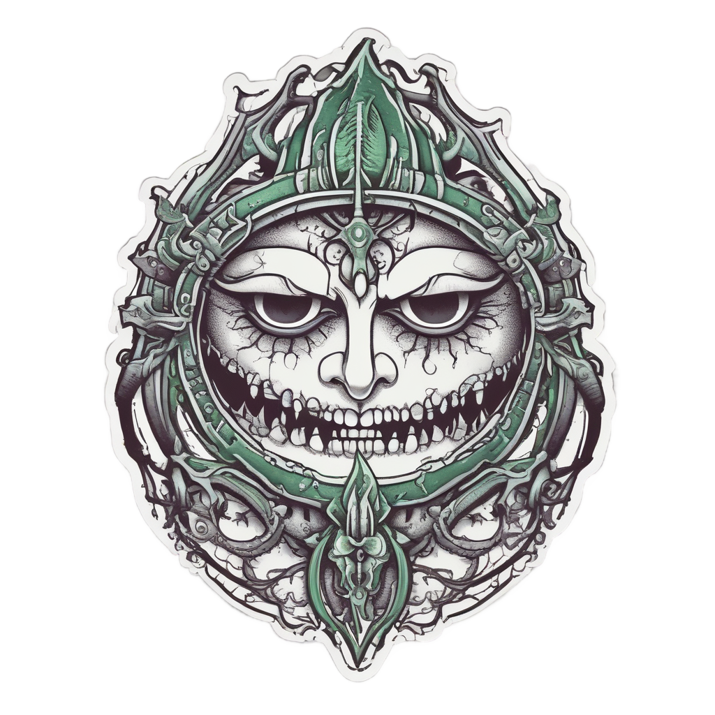 Crescent Daggers Moon — celestial nursery stickers