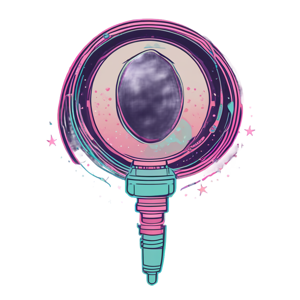 Crescent Melody Singer — fine-line flash stickers