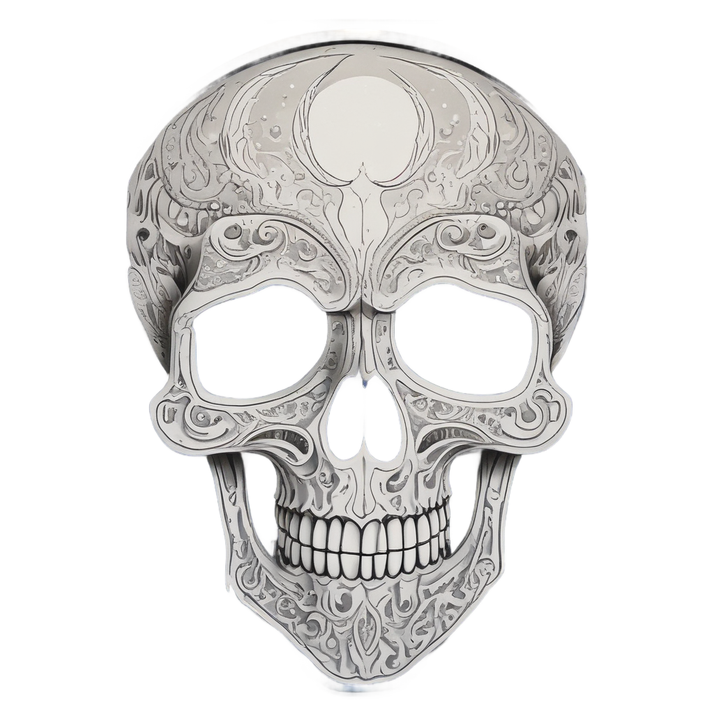 Crescent Moon Skull — moon stickers