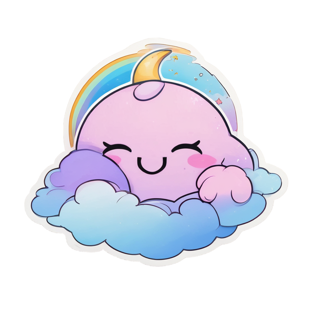 Crescent Yawn Dreamer — nursery & baby stickers