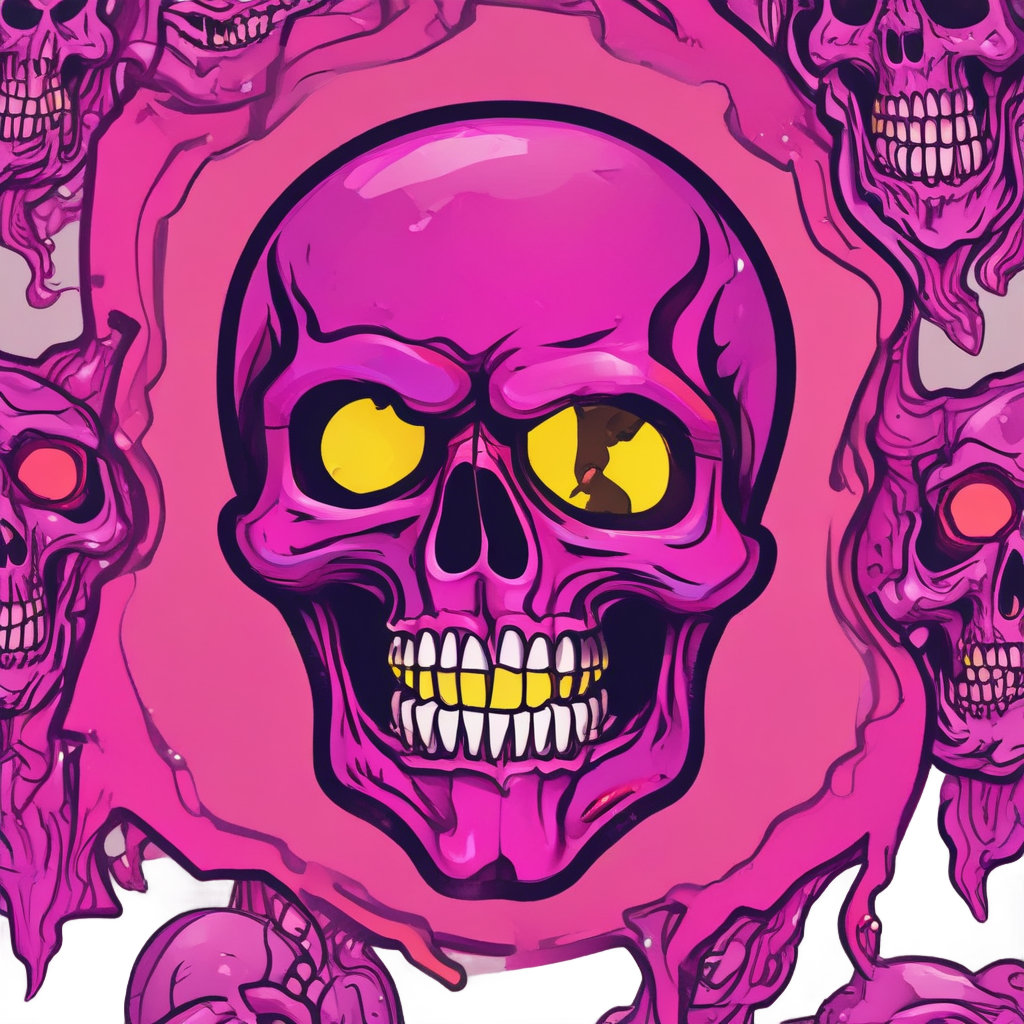 Crimson Chrome Flame — biker & chrome skull stickers