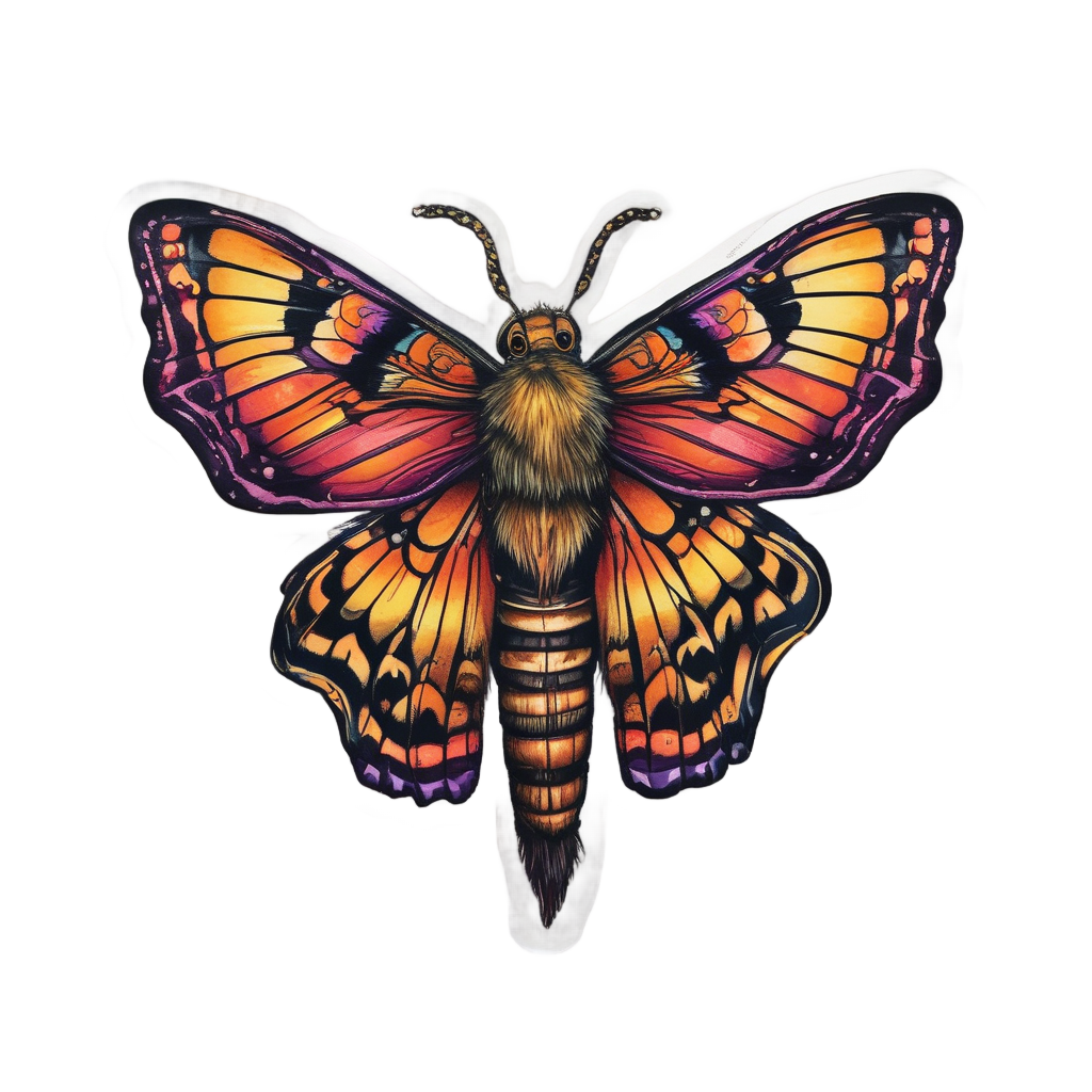 Crimson Dusk Moth — moths & ravens stickers