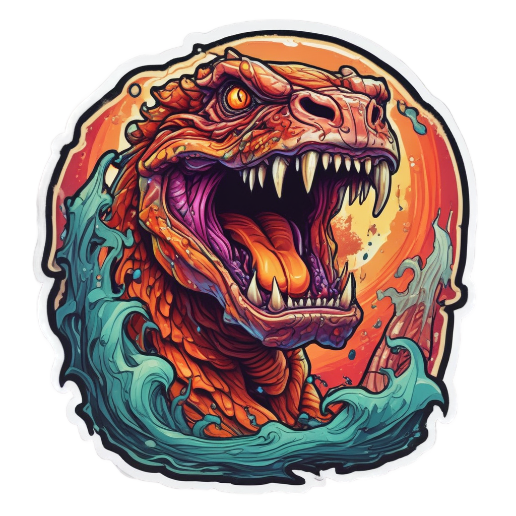 Crimson Lagoon Rage — b-movie stickers