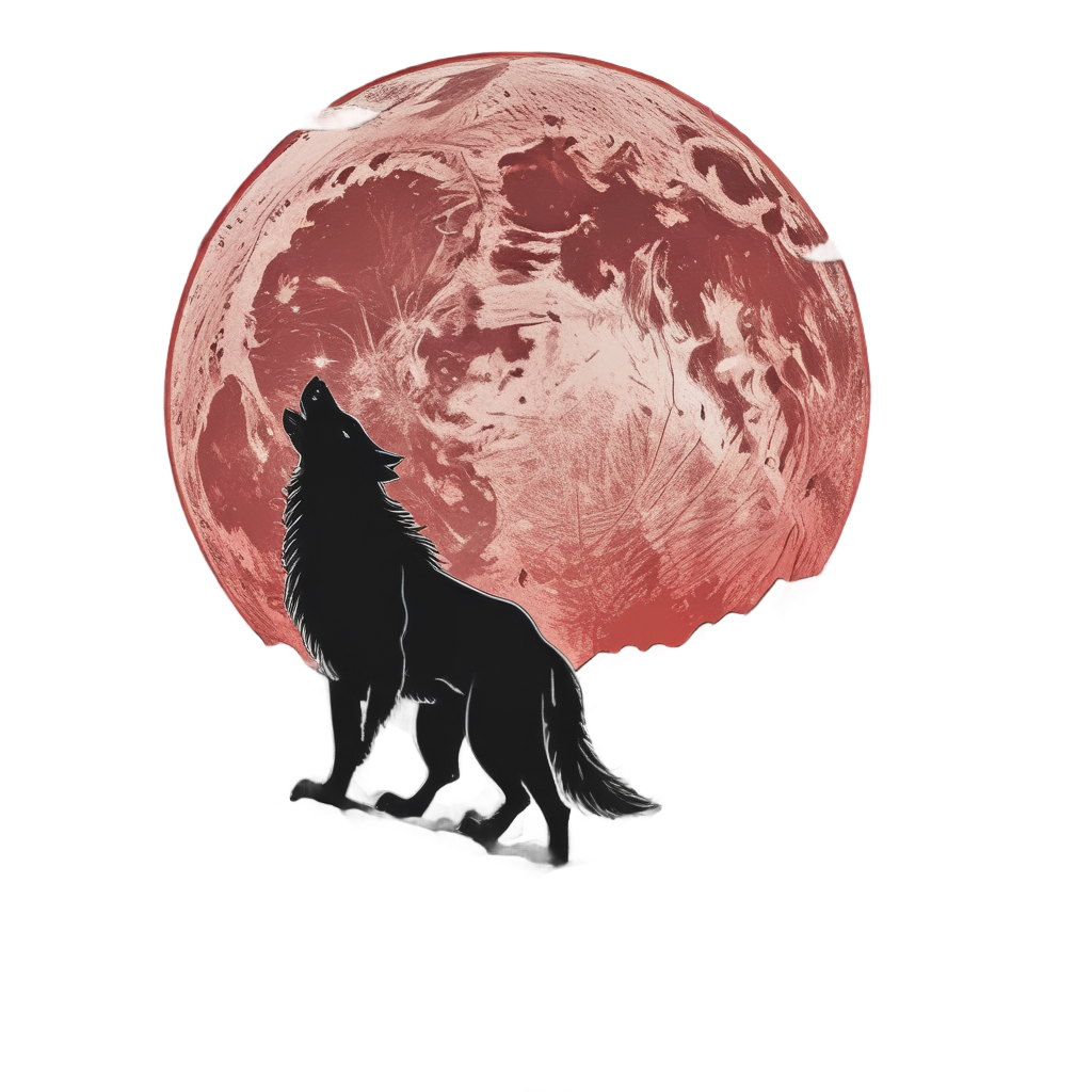 Crimson Moon Howl — b-movie stickers