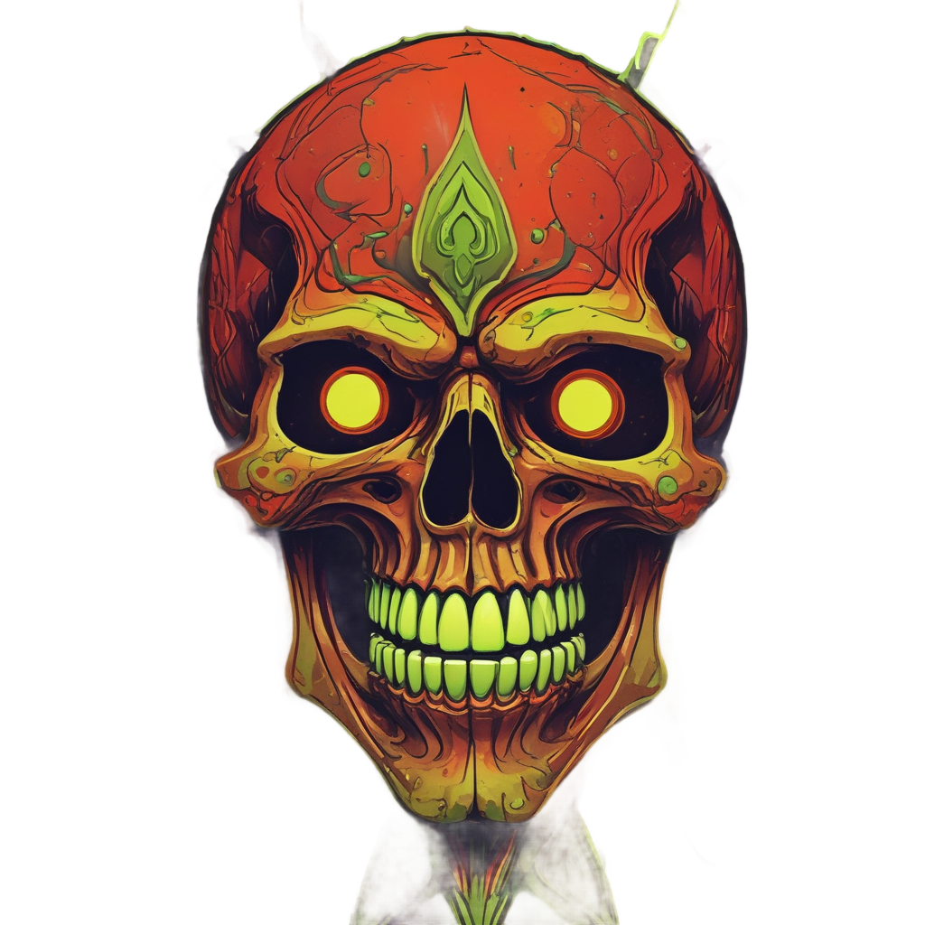 Crimson Skull Laugh — war-paint skull stickers