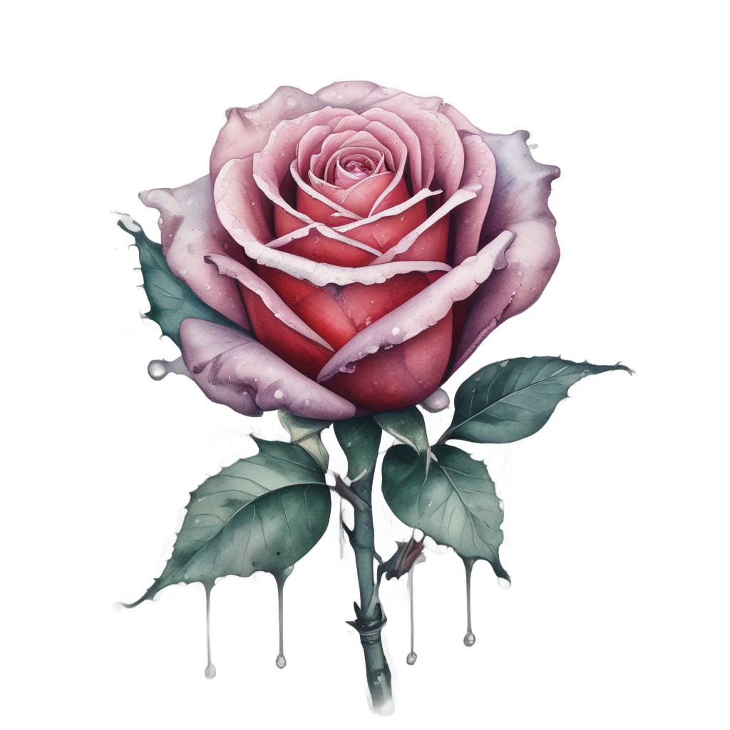Crimson Thorn Embrace — snake, dagger & rose stickers