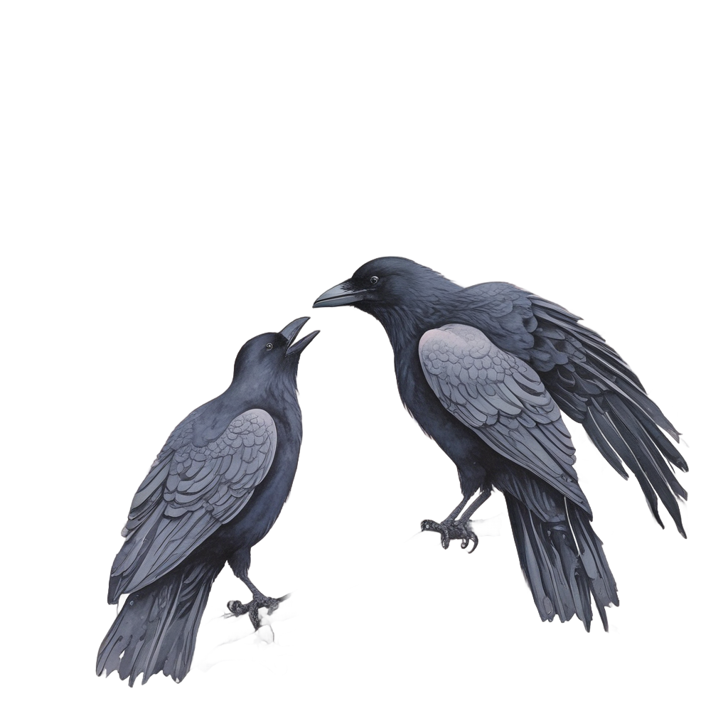Crow and Moon Dance — moon stickers