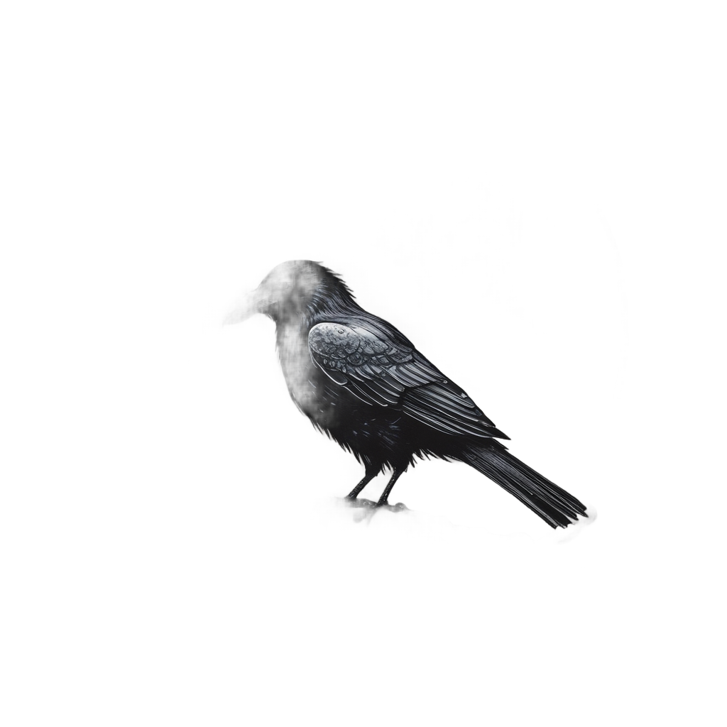 Crow and Moon Shadow — moths & ravens stickers
