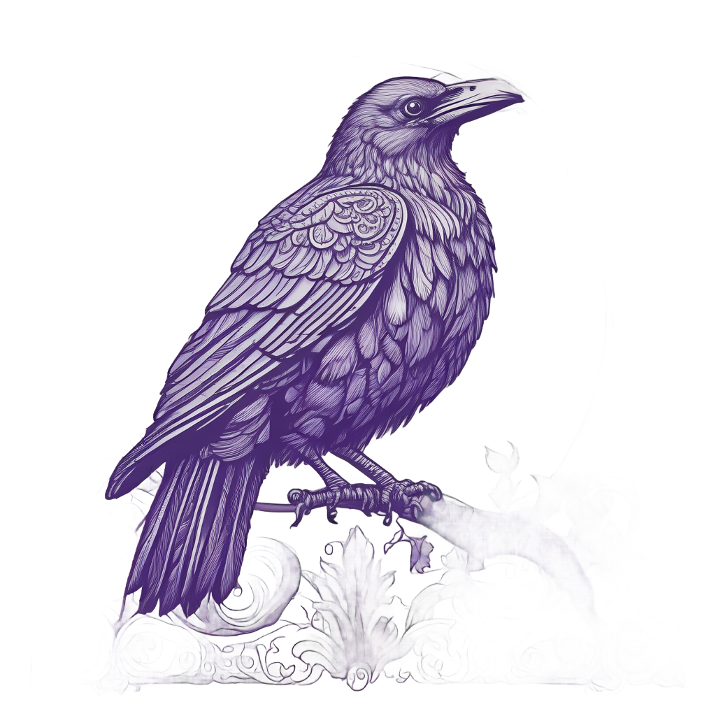 Crow Moon Crown — moths & ravens stickers