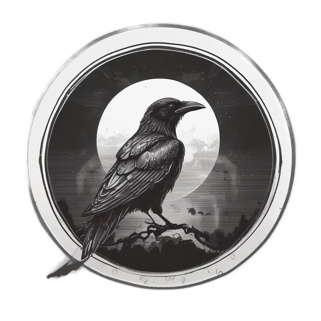 Crow Moon Eclipse — moths & ravens stickers