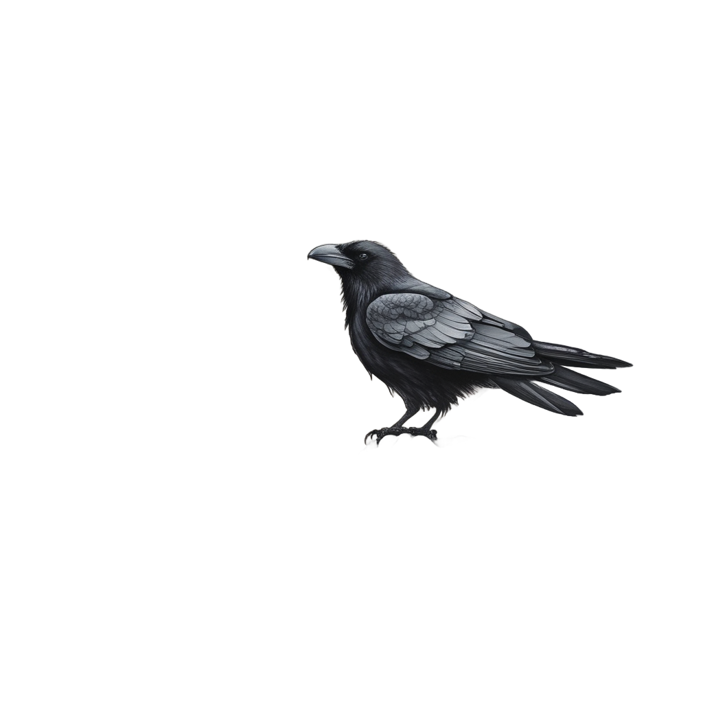 Crow Moon Gazing Sky — moths & ravens stickers