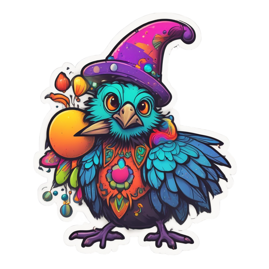 Crow Moon Jester — moths & ravens stickers
