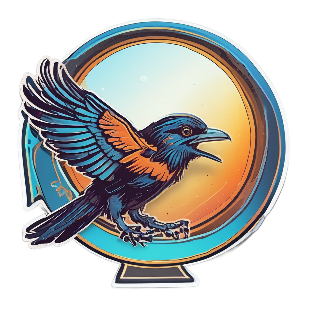 Crow Moon Messenger — moths & ravens stickers