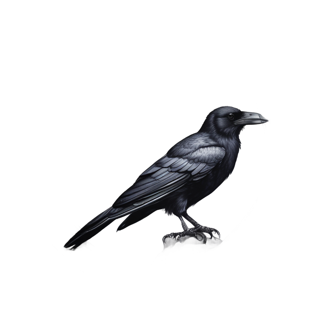 Crow Moon Mirror — moths & ravens stickers