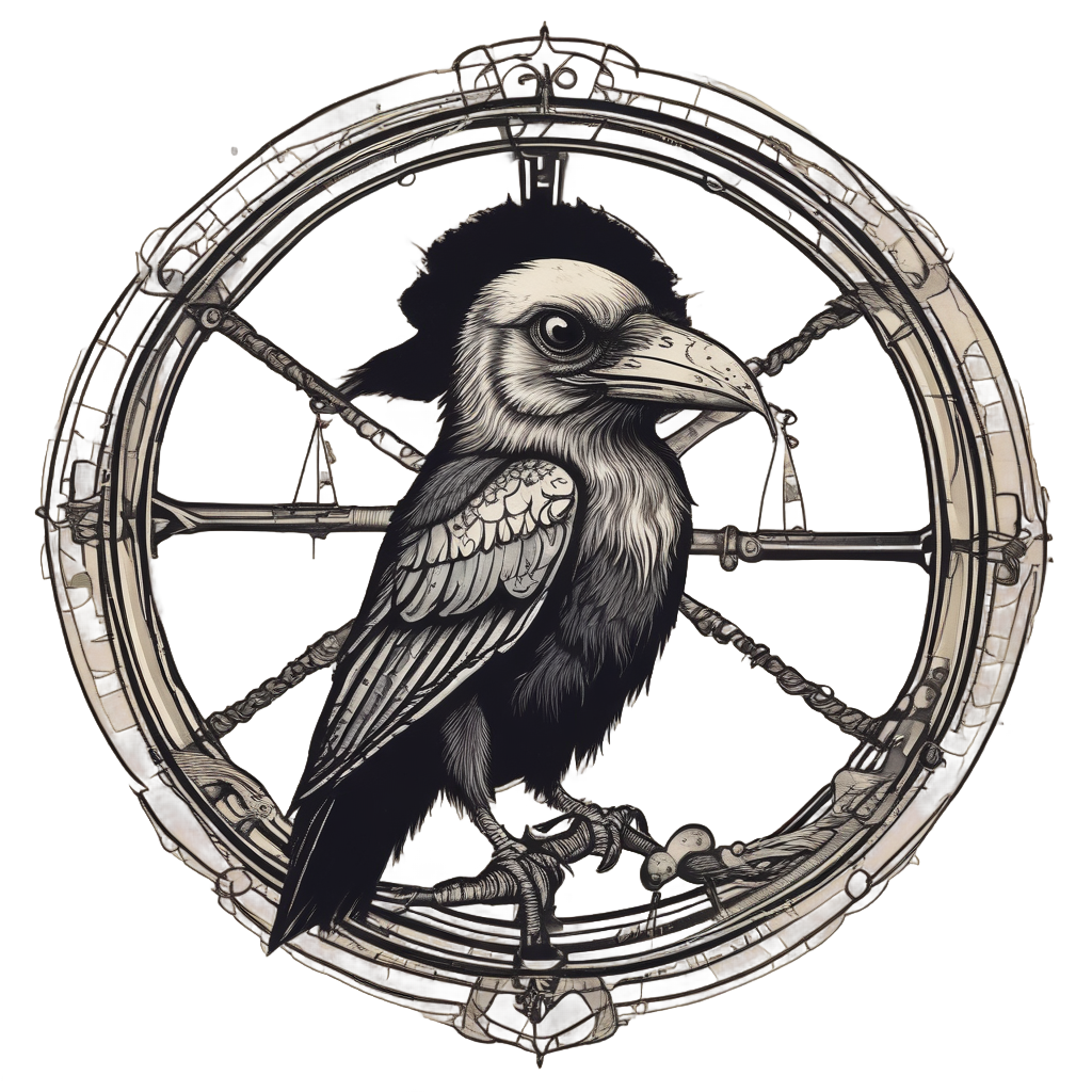 Crow Moon Pirate Patch — moths & ravens stickers