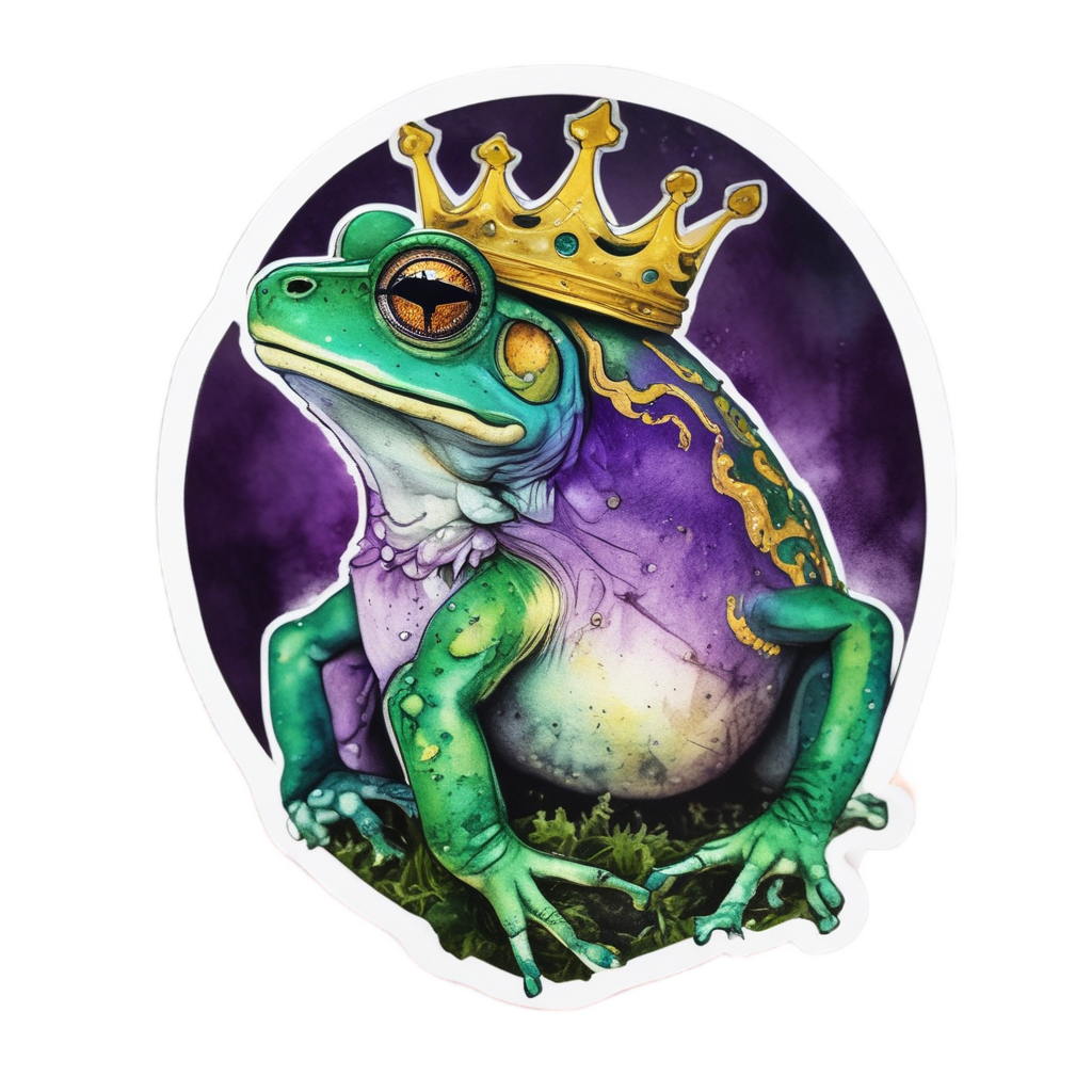 Crown Frog King — reptiles stickers