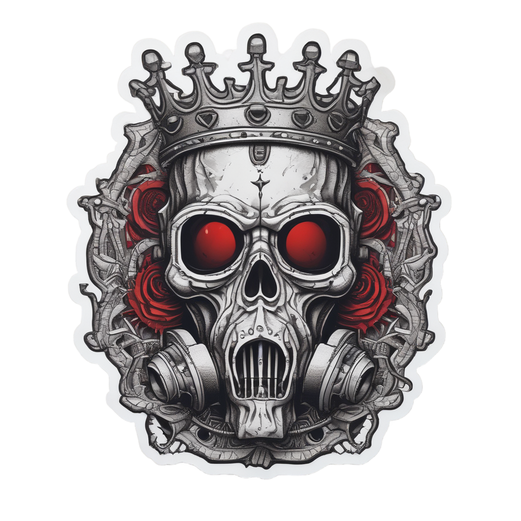 Crown of Thorns Grit — gas mask stickers
