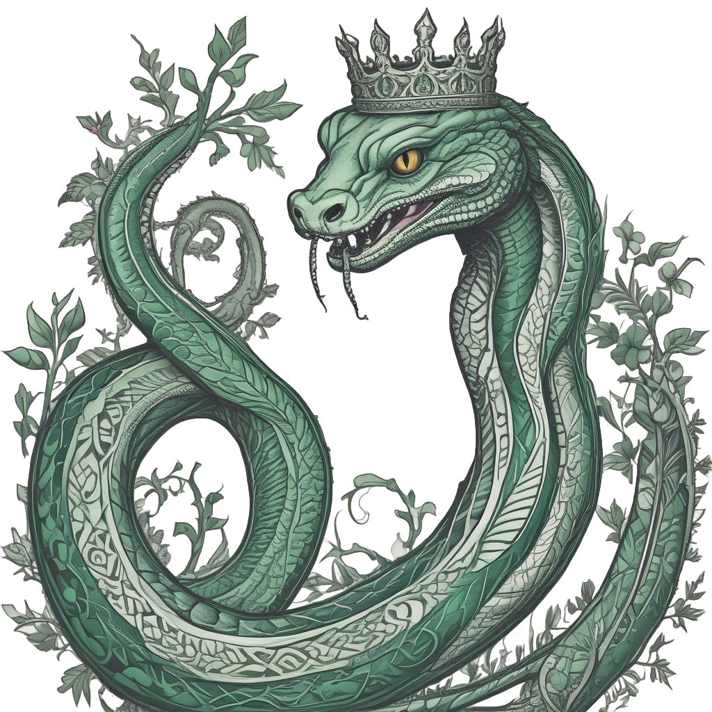 Crown of Thorns Snake — fine-line flash stickers