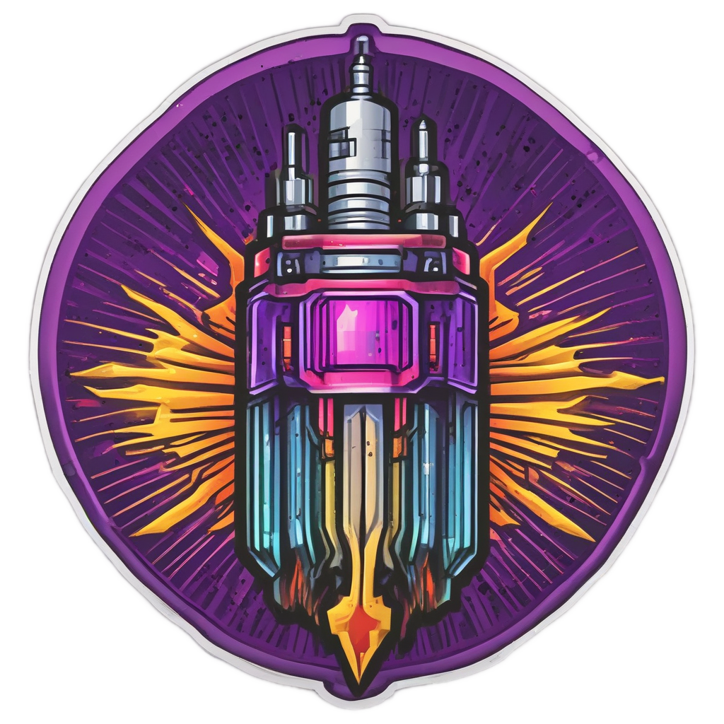 Crown Spark Plug King — garage stickers